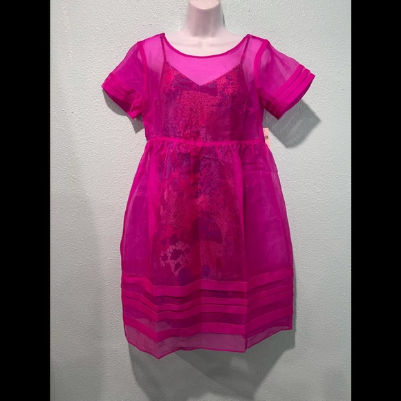Anthropologie Pink and Purple Mini Dress - Picture 2 of 6